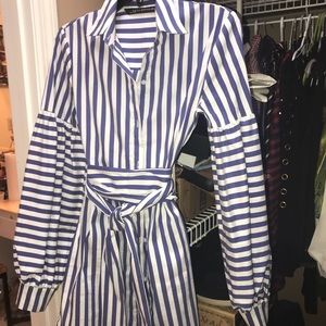 Zara Striped Tunic Dress Sz M